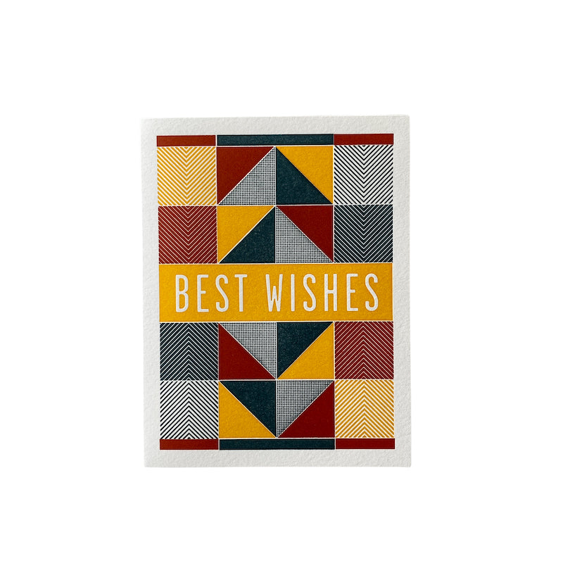 Geometric Best Wishes Card